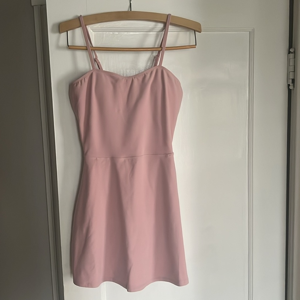 All yoga courtside tennis dress in ballet pink